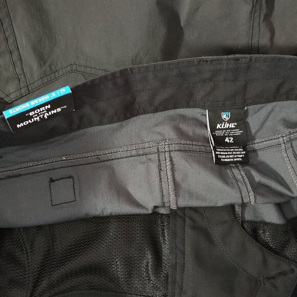 Kuhl Ramblr Hiking Shorts 8 ins Inseam 42 Waist Lightweight UPF 50 Black New NWT - Picture 4 of 5